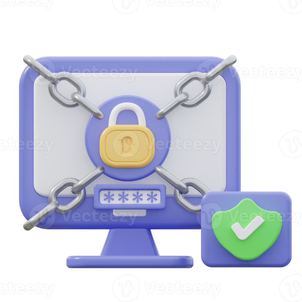 3d Cyber Security png