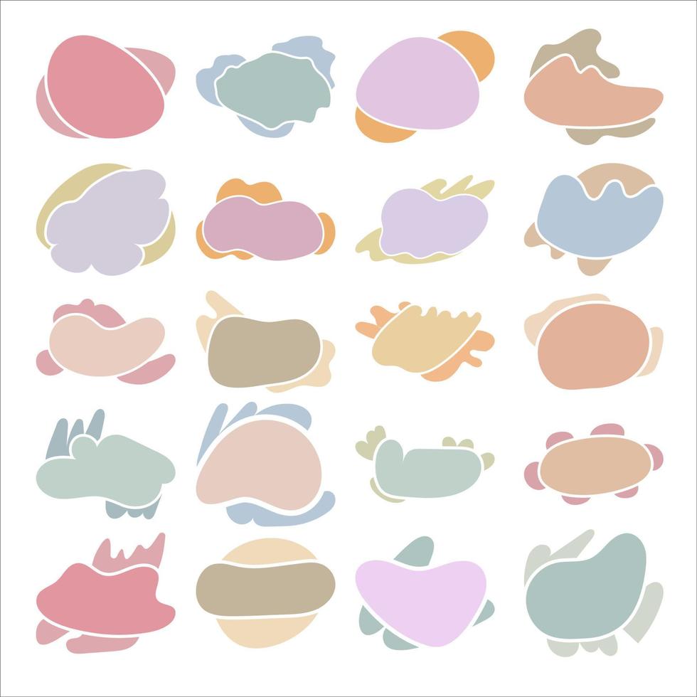 Set of modern organic shape. vector