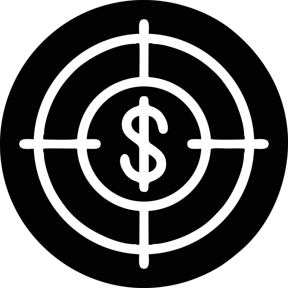 Target focus icon symbol design image, illustration of the success goal icon concept. EPS 10 vector