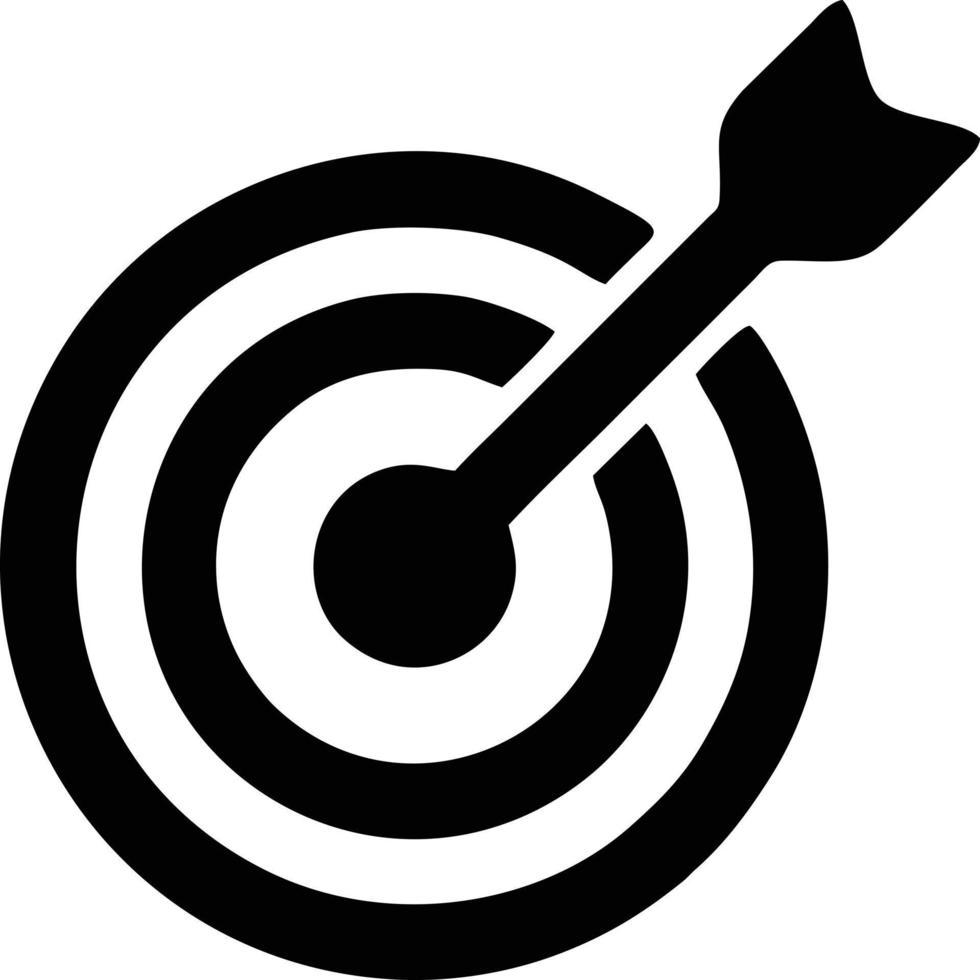 objetivo atención icono símbolo diseño imagen, ilustración de el éxito objetivo icono concepto. eps 10 vector