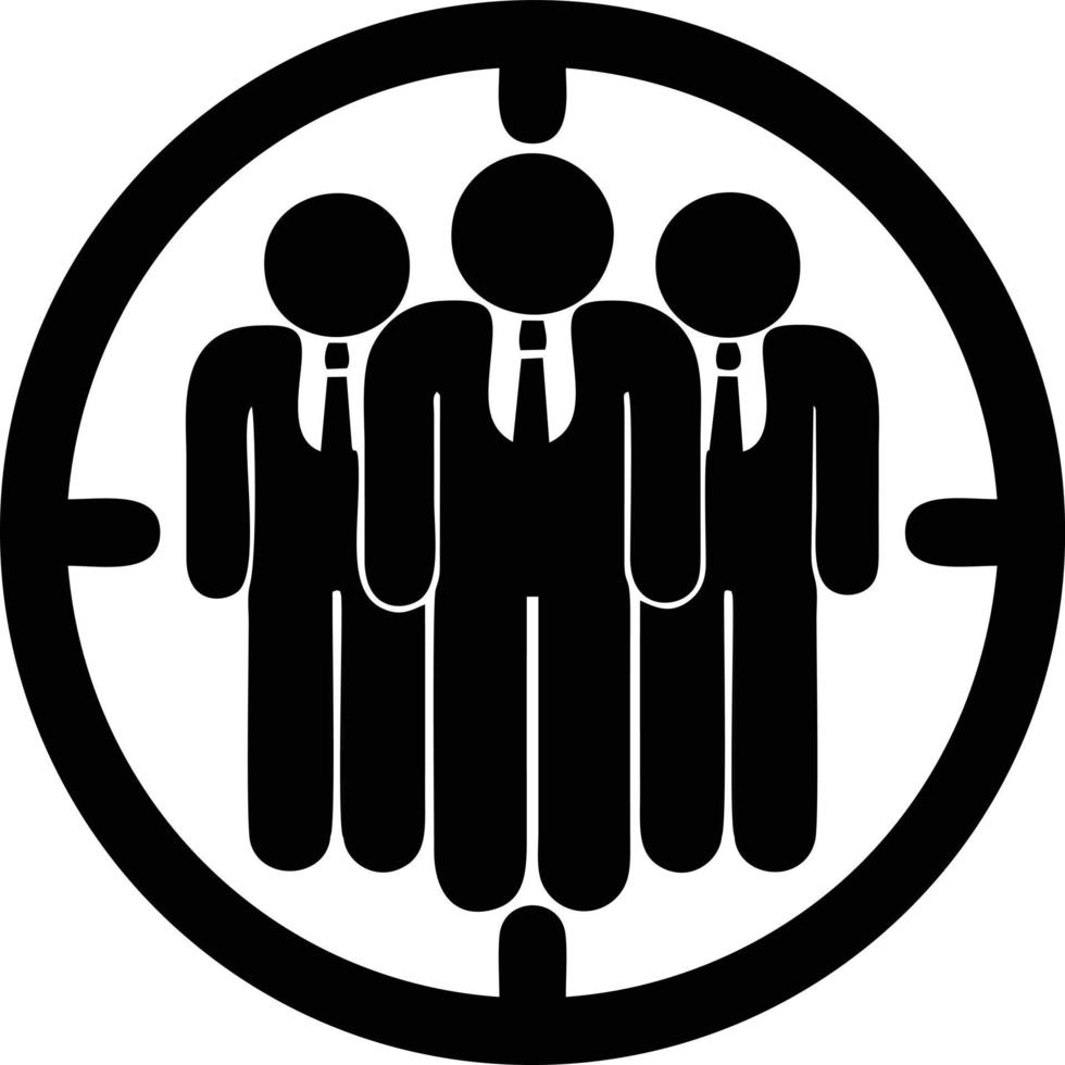 Target focus icon symbol design image, illustration of the success goal icon concept. EPS 10 vector
