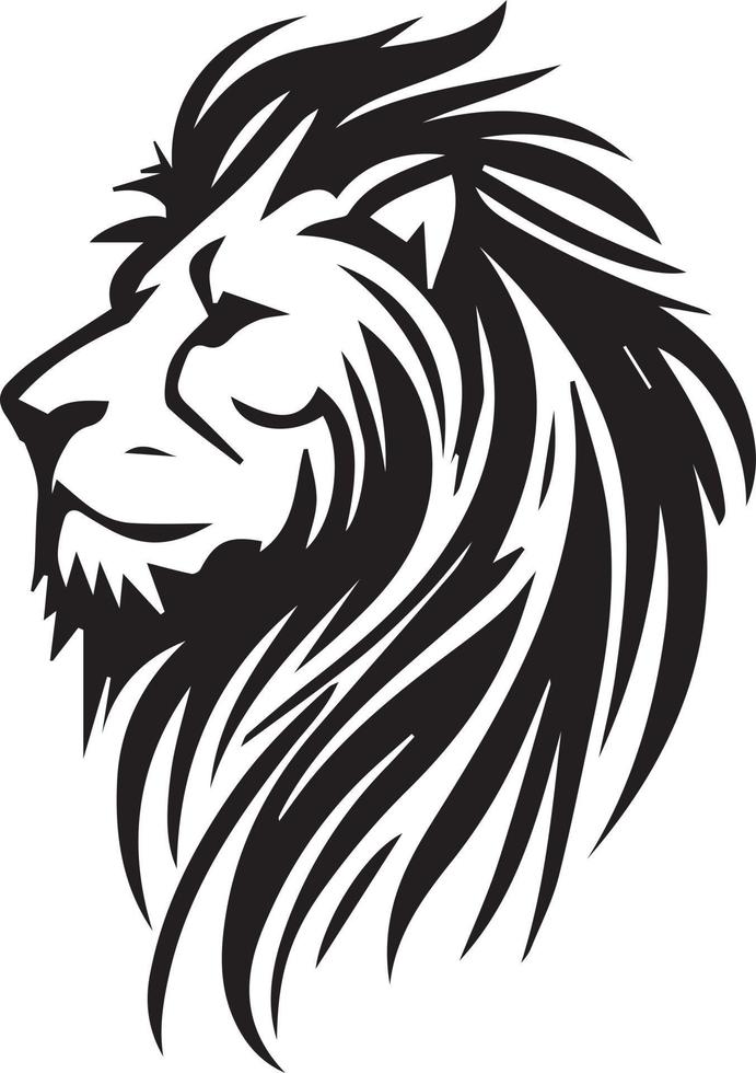 black and white lion logo, lion sticker, lion tattoo 21188154 Vector ...