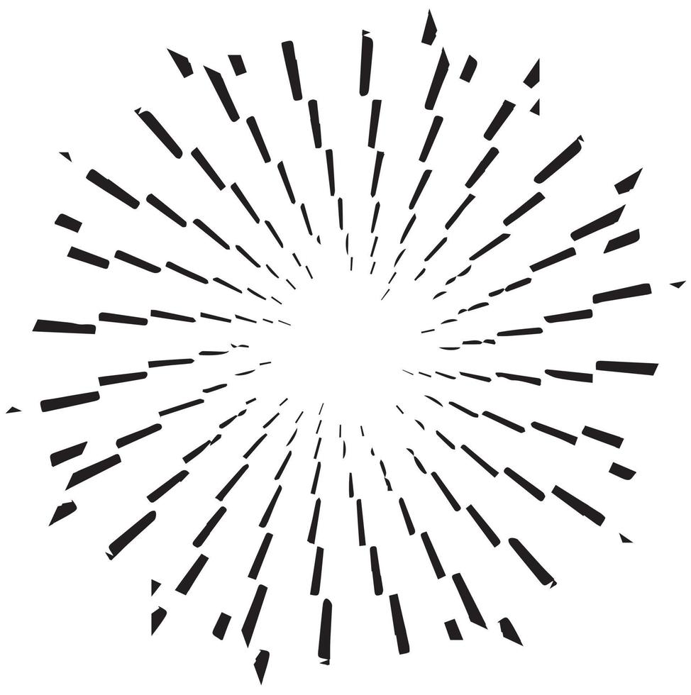 Optical art design in circle shape made with different type of lines vector