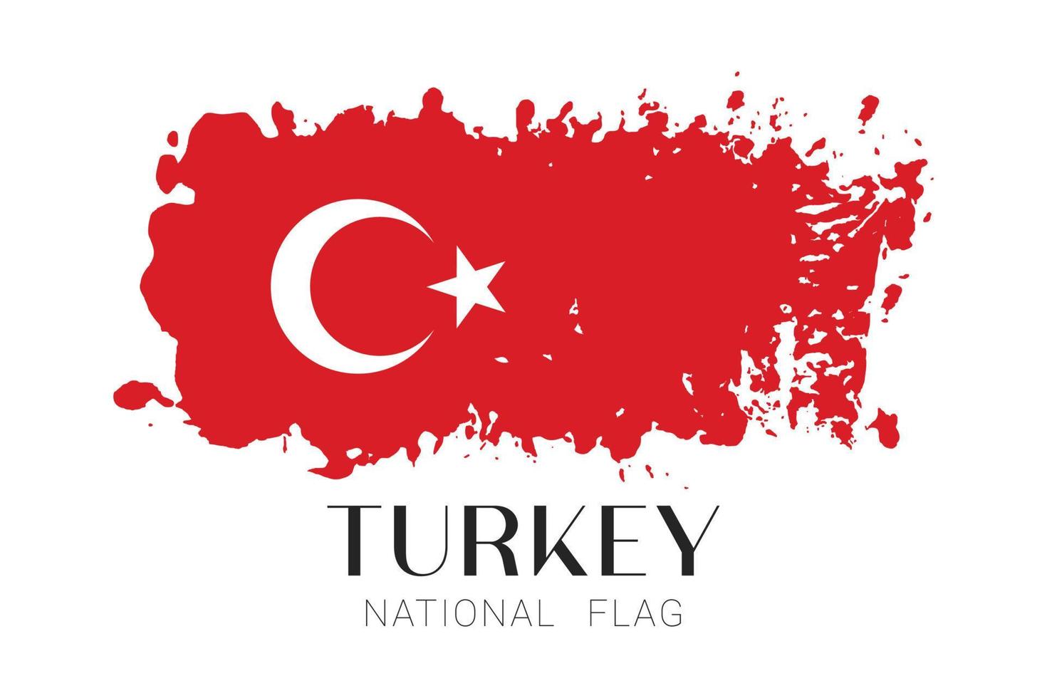 Turkish national flag vector