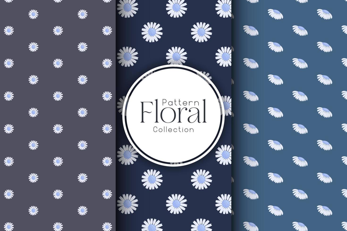 Stylish floral pattern, dark background vector