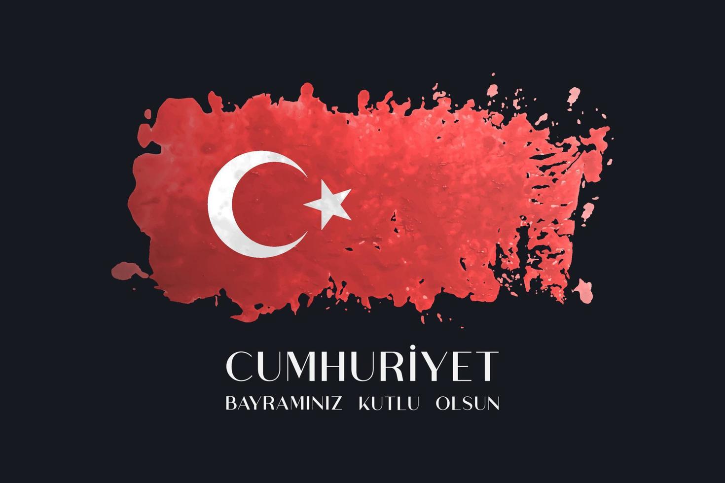 Republic Day of Turkey. National holiday vector