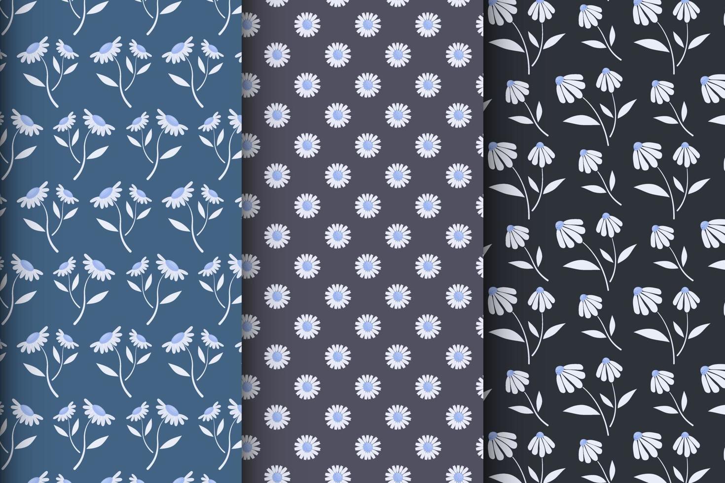 Floral pattern, dark background vector
