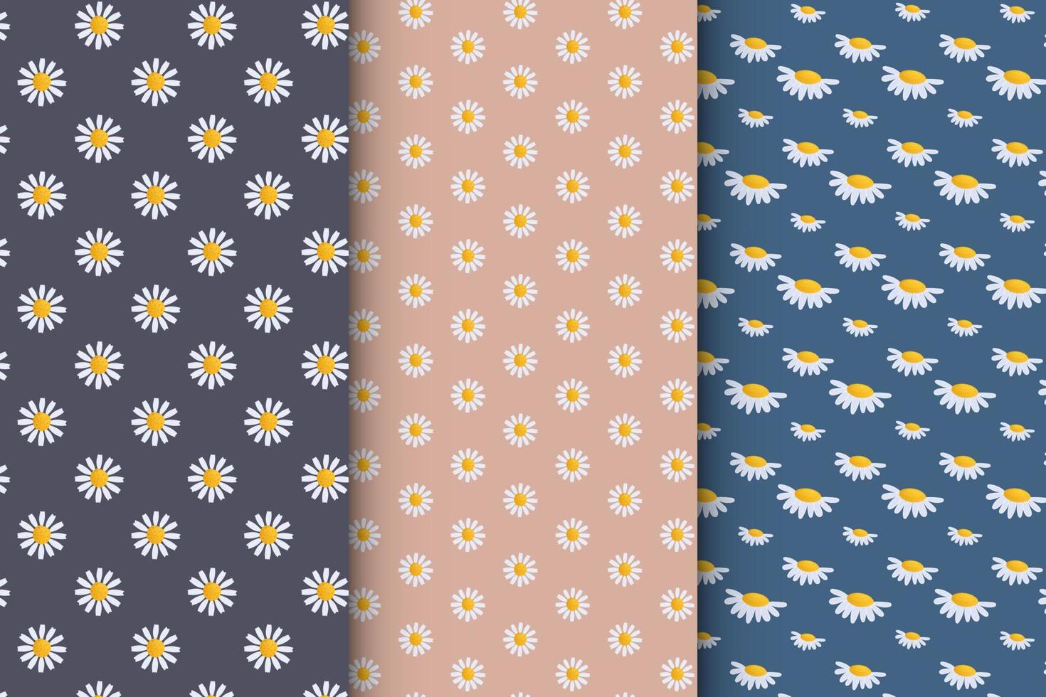 Collection of floral patterns vector