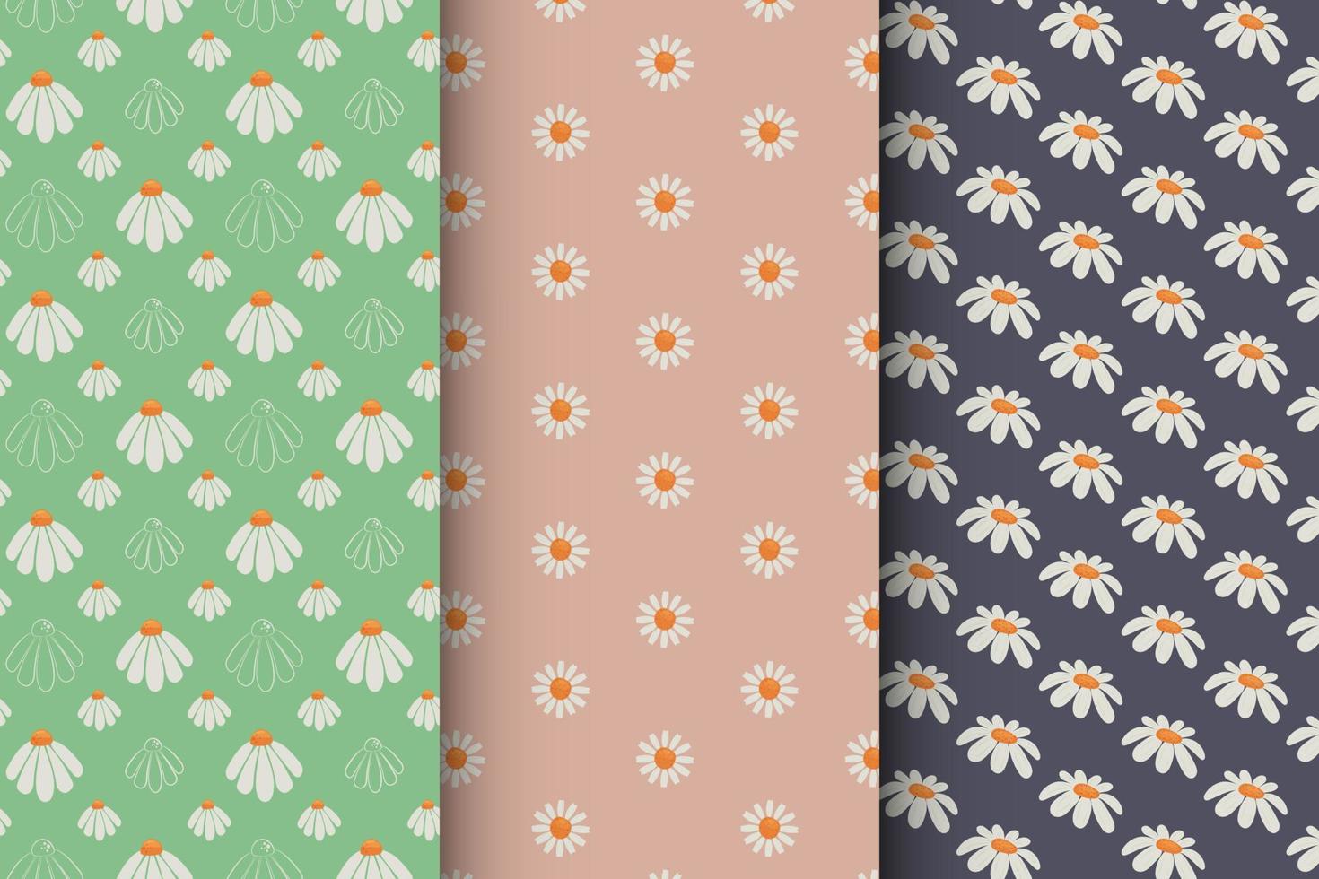 Floral pattern with daisies vector