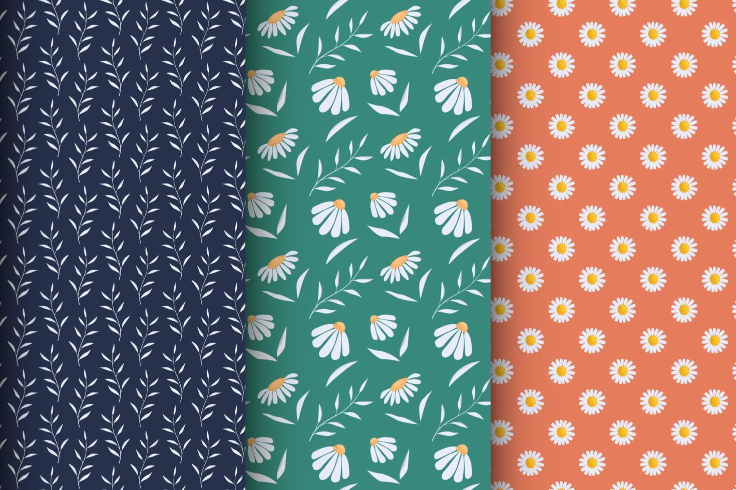 Seamless pattern with camomile illustration vector