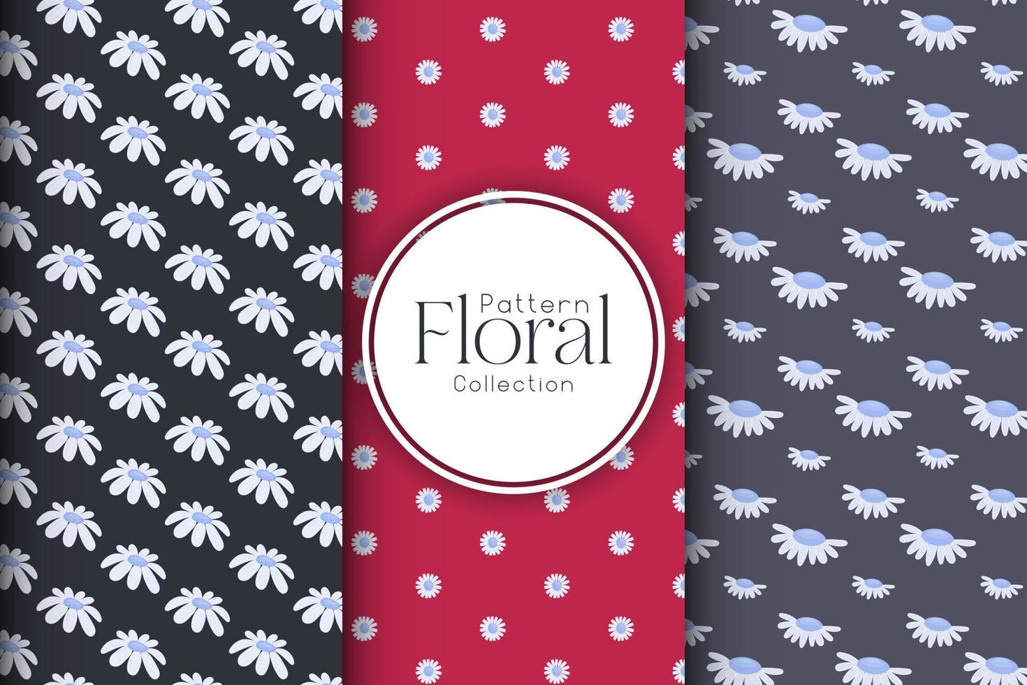 Floral pattern, dark background vector