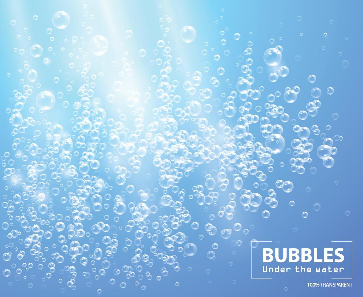 Bubbles under water vector illustration