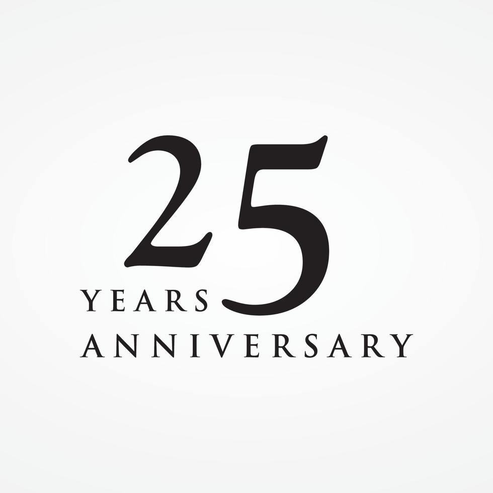 25 aniversario celebracion logotipo diseño.puede ser para saludo tarjeta, celebracion, invitación. vector
