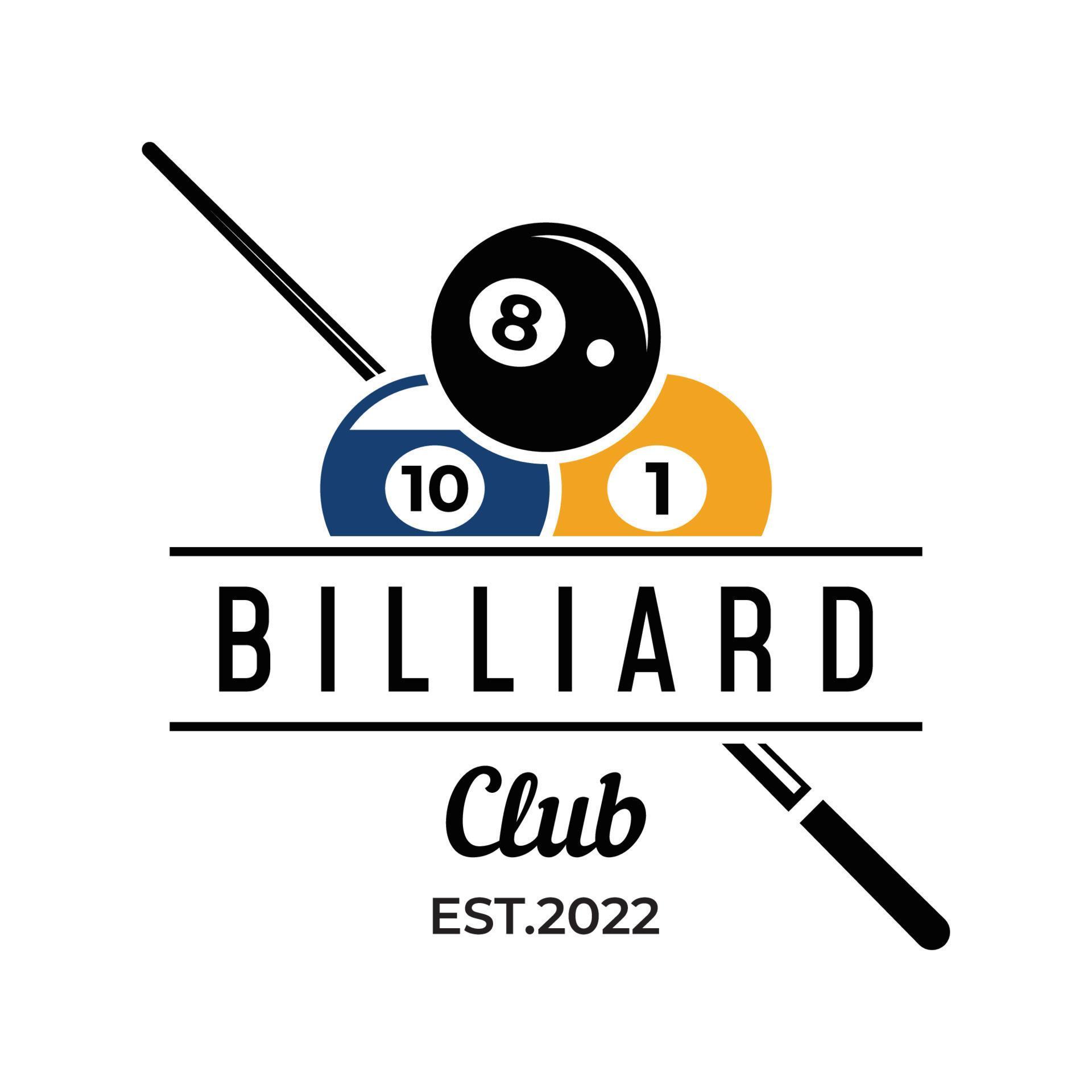 Billiard and cue stick creative logo template design. Logo of sport ...