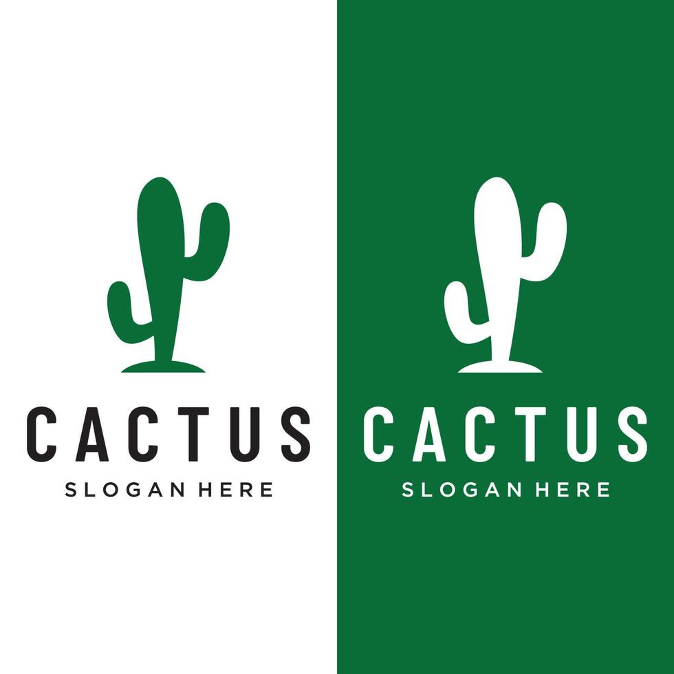 Vintage natural cactus tree plant Logo Template Design, desert plant with editable vector illustration.