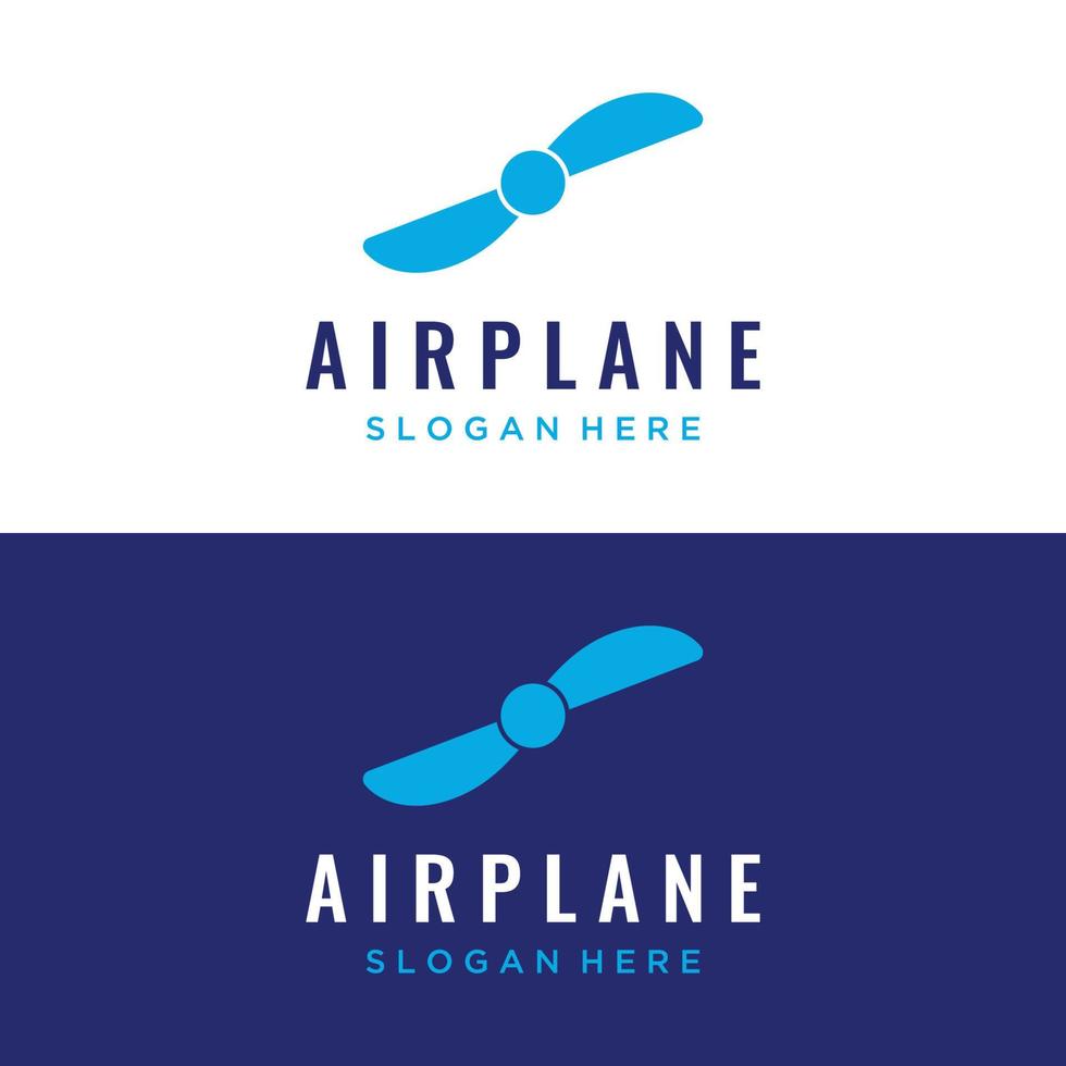 Propeller abstract logo template design of airplane, windmill, fan.Logo for aviation,company,brand,industry. With a modern concept. vector