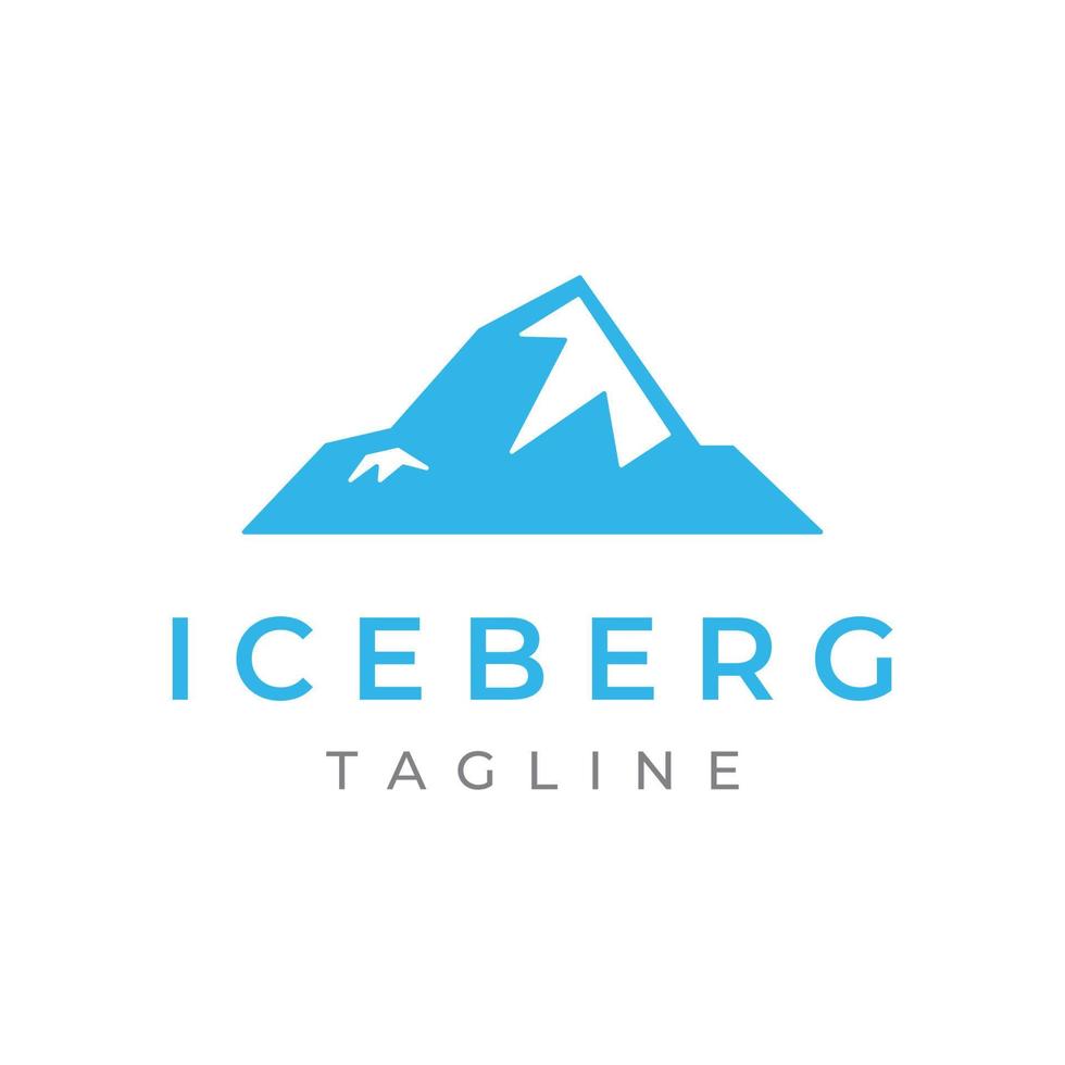 resumen geométrico ártico iceberg logo diseño minimalista vector ilustración.