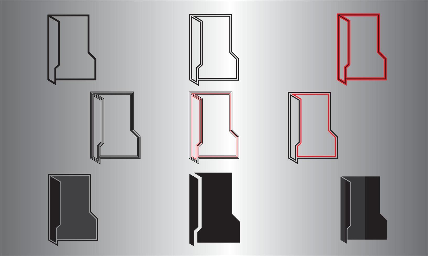 Simple file folder, digital offline online document information copy data storage vector