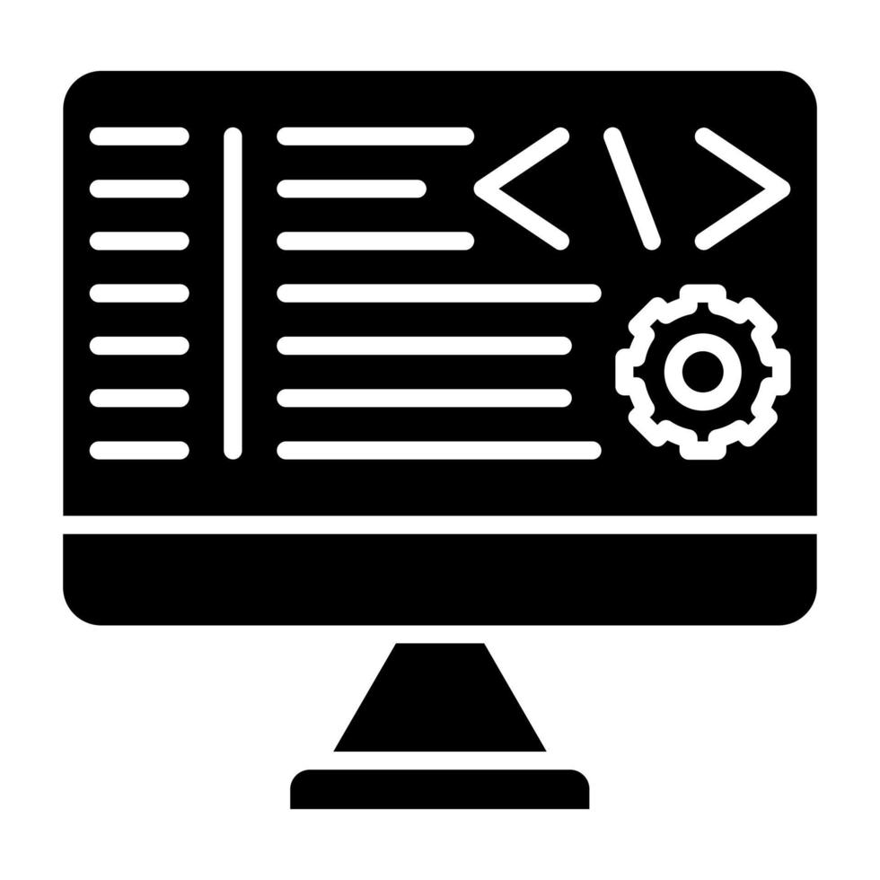 Back End Development Icon Style vector