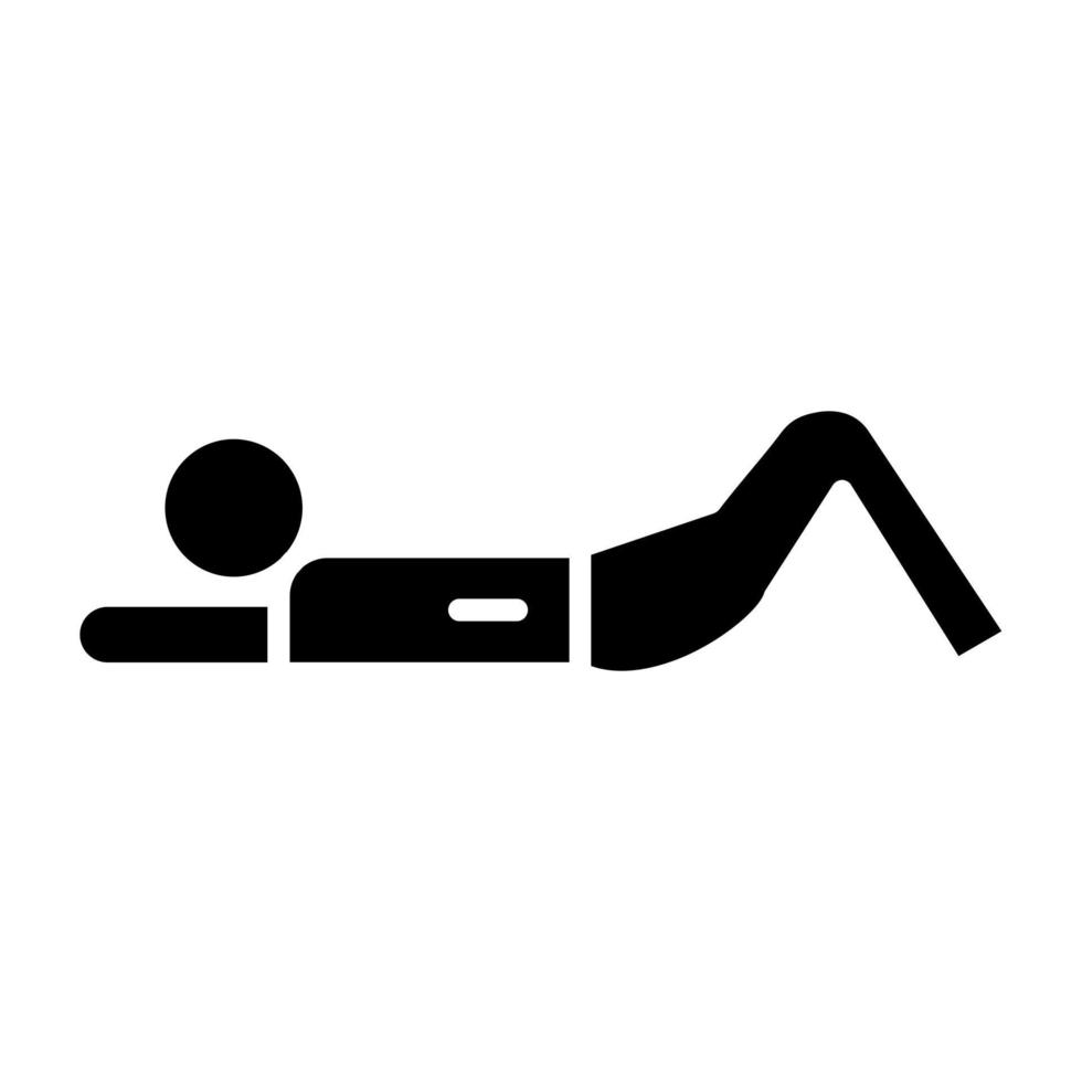 Lying Down Icon Style vector