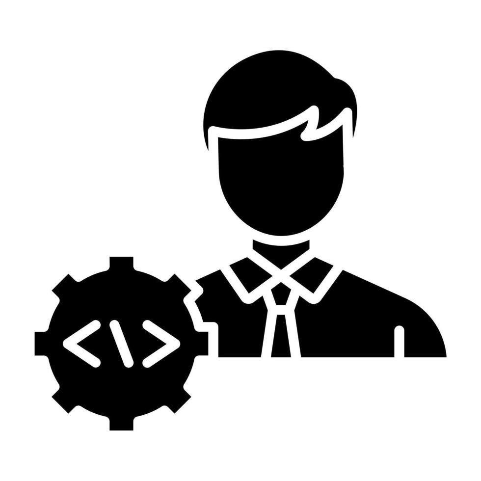 Developer Male Icon Style vector