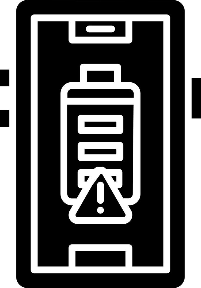 Battery alert Icon Style vector