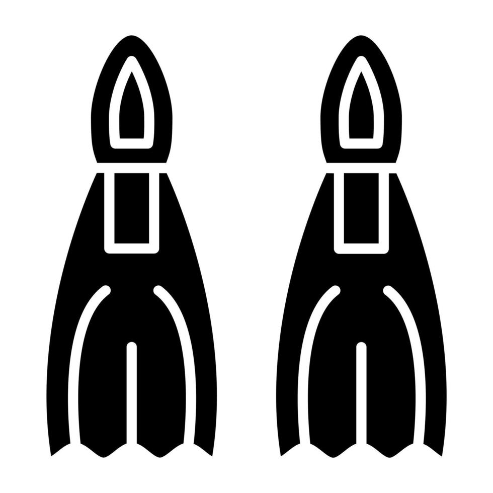 Fins Icon Style vector