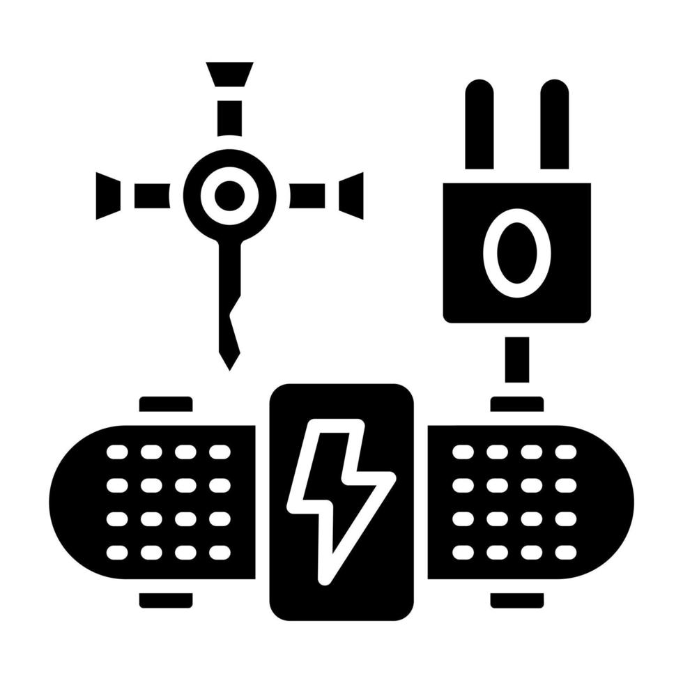 Electric Skateboard Rental Hub Icon Style vector