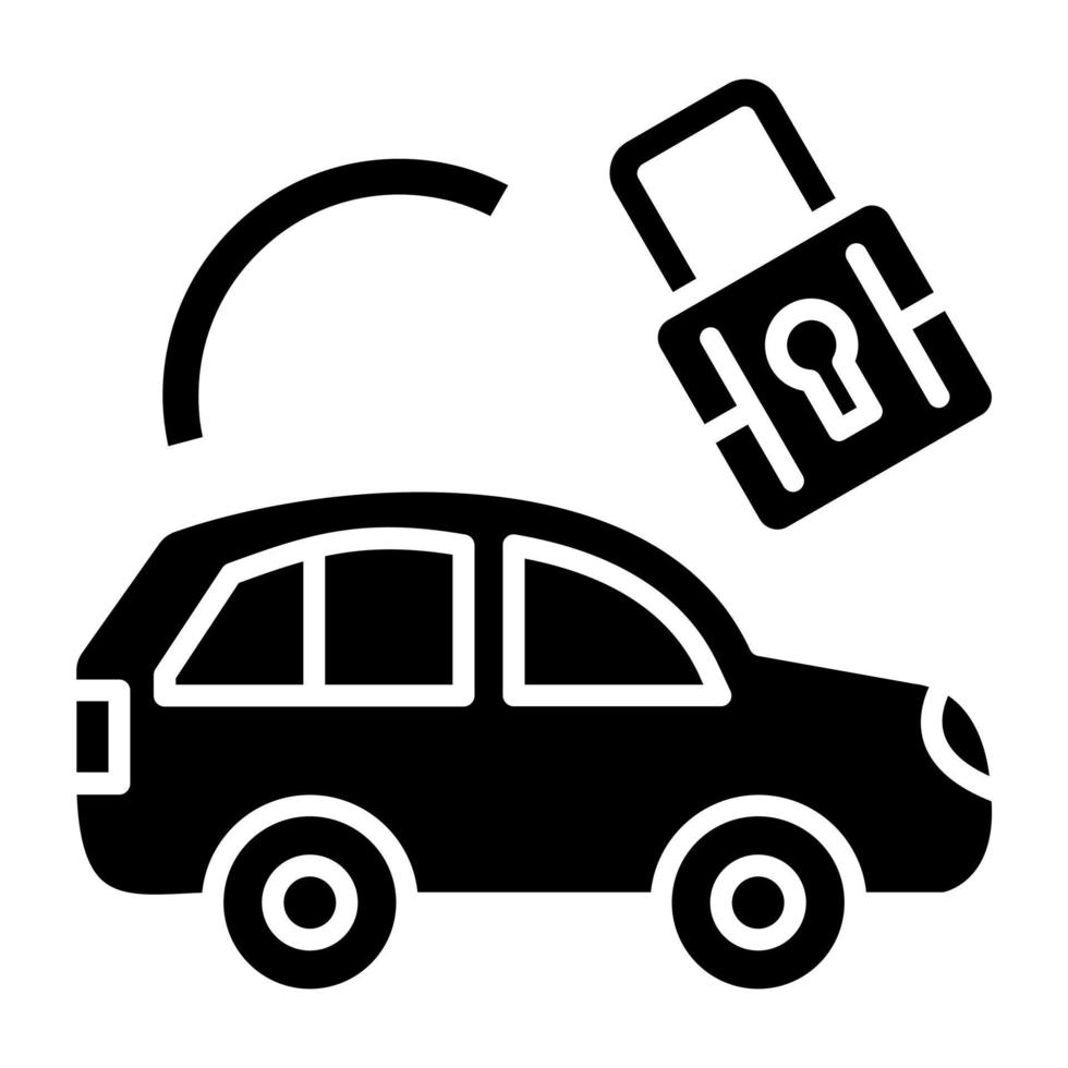 Car Security Icon Style vector