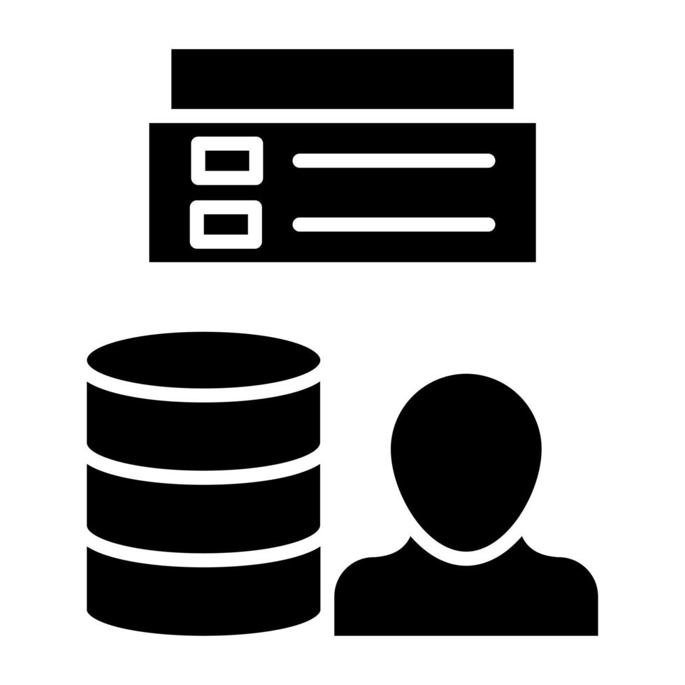 Client Database Icon Style vector