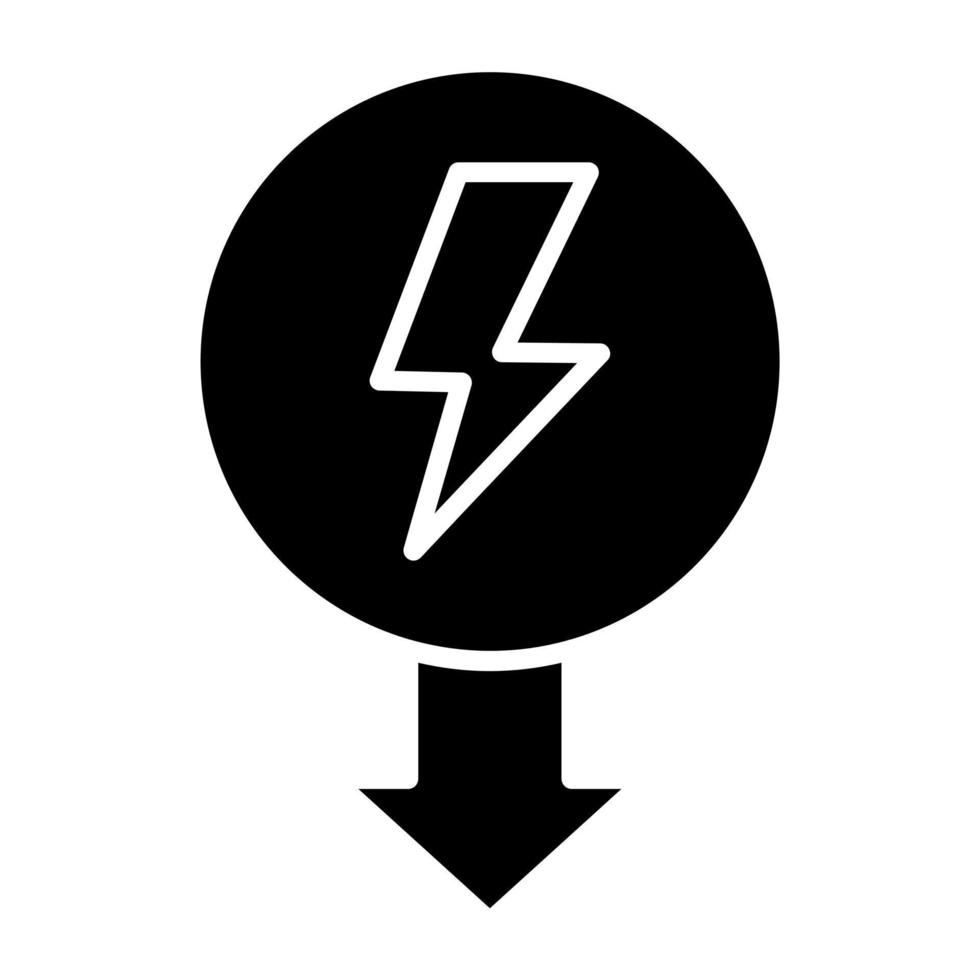 Reduce Energy Consumption Icon Style vector