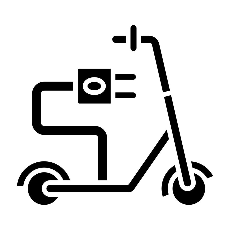 eléctrico patada scooter icono estilo vector