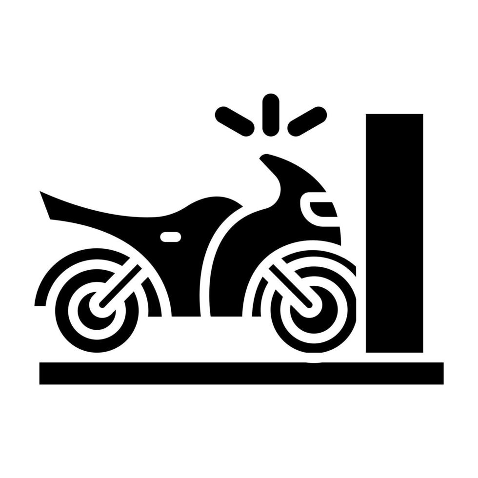 bicicleta lesión icono estilo vector