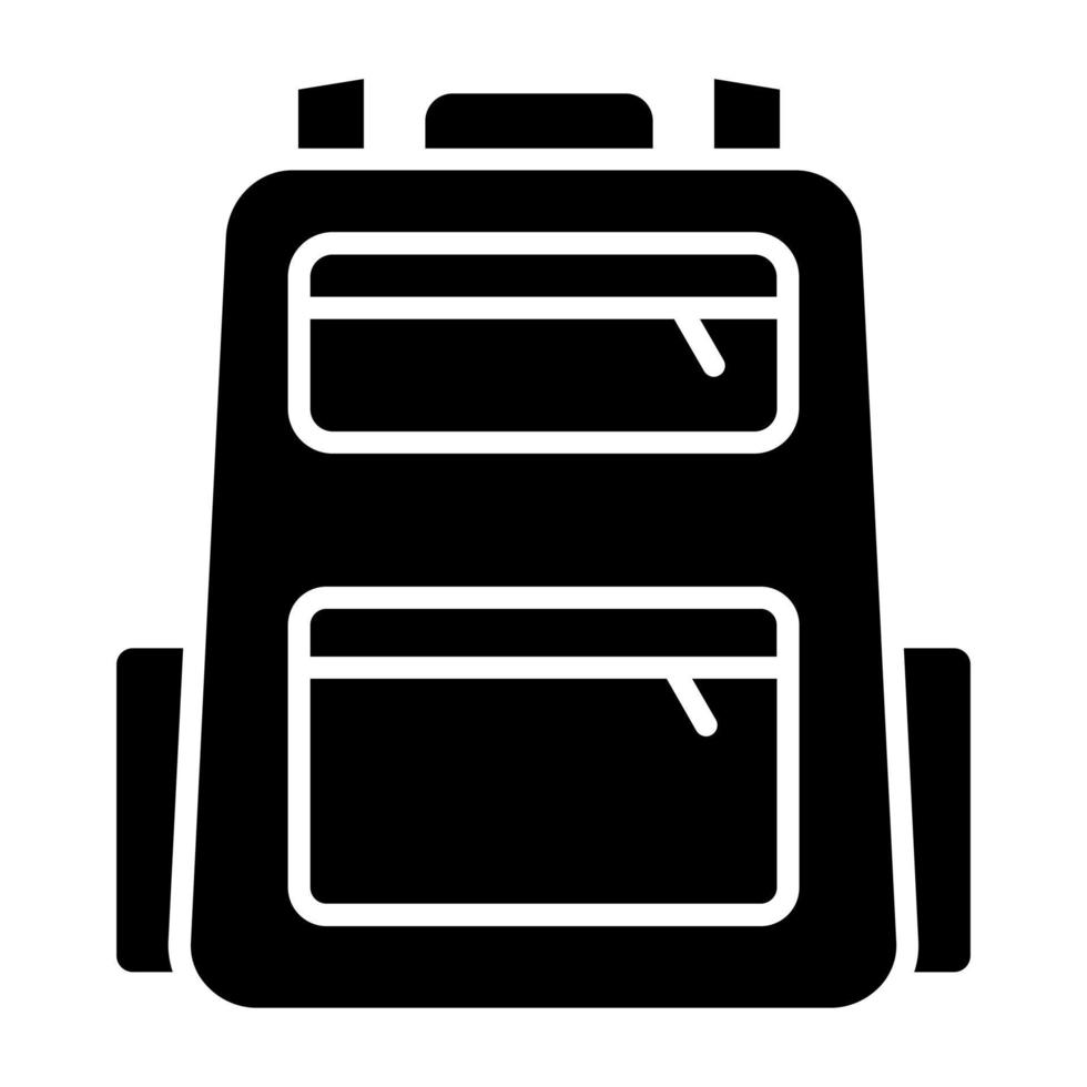 colegio bolso icono estilo vector