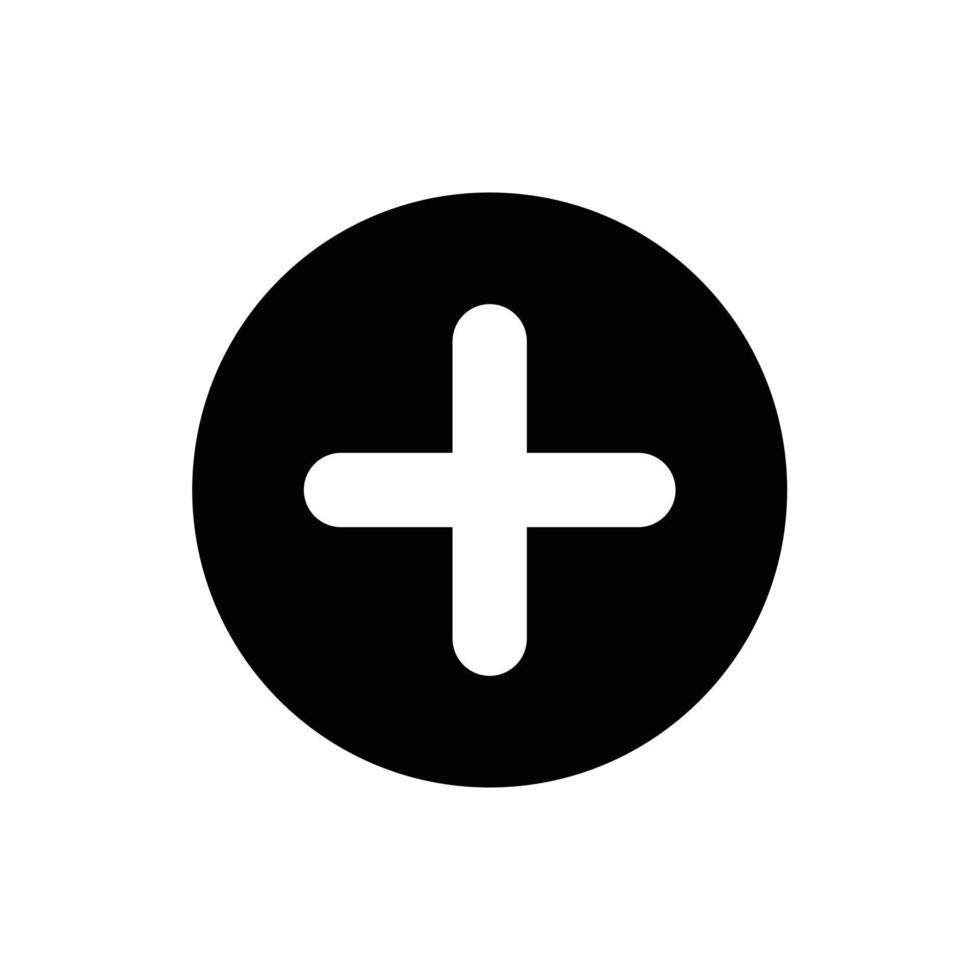 Add, plus filled icon in transparent background, basic app and web UI bold line icon, EPS10 vector