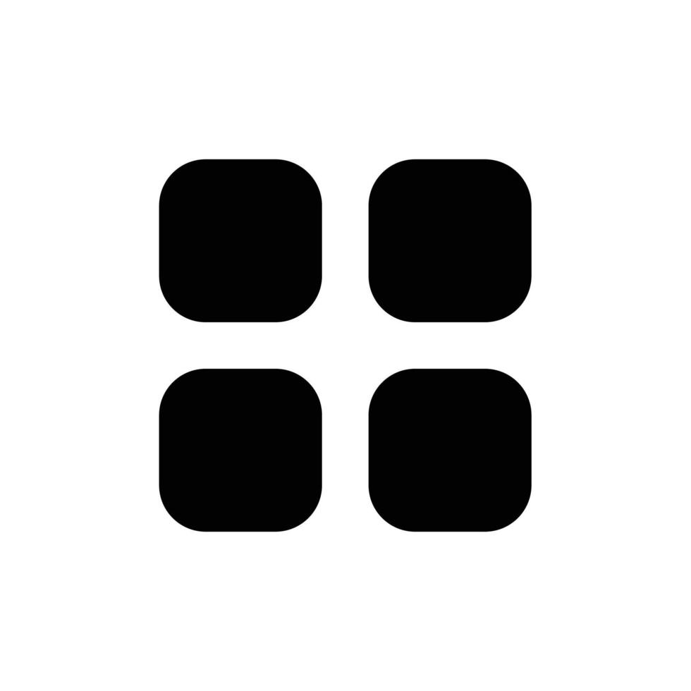 Dashboard, menu blocks filled icon in transparent background, basic app and web UI bold line icon, EPS10 vector