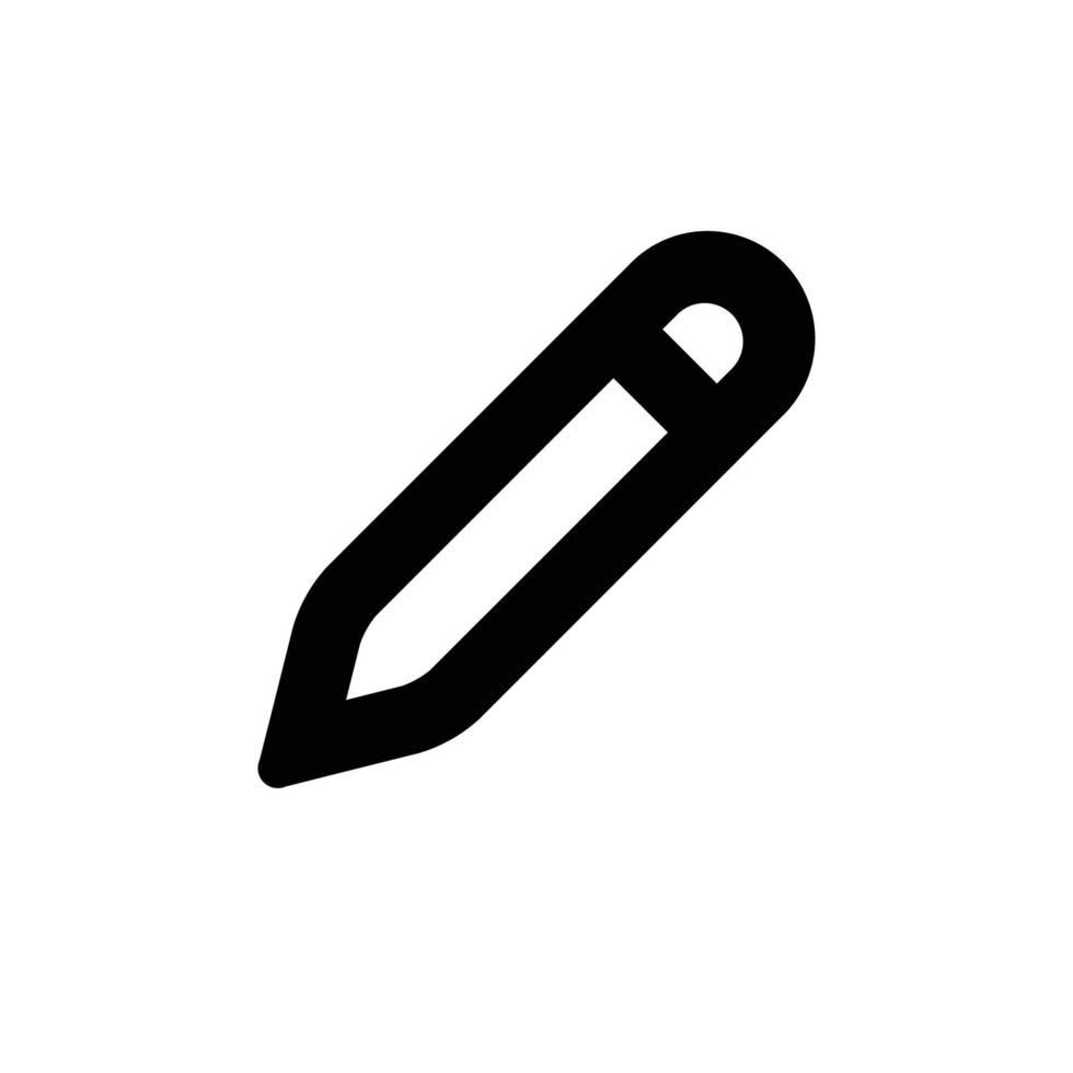 Edit pencil outline icon in transparent background, basic app and web UI bold line icon, EPS10 vector