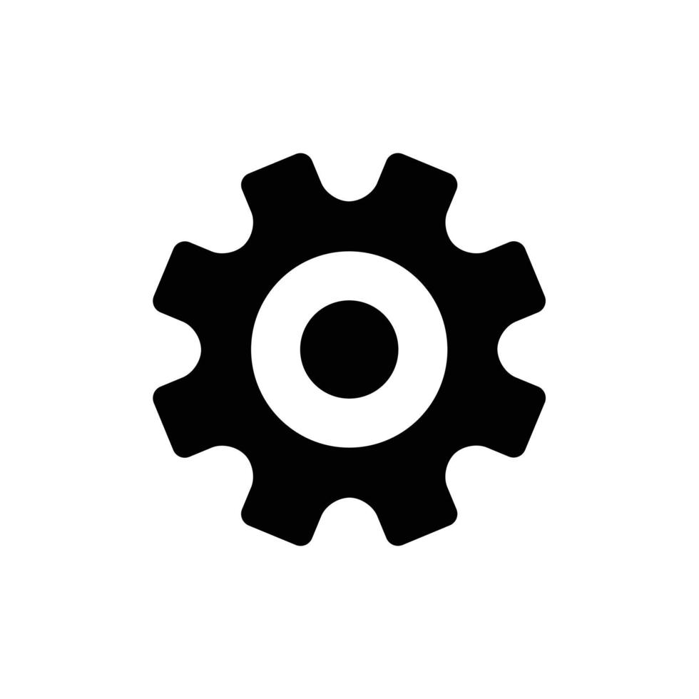 Settings filled icon in transparent background, basic app and web UI bold line icon, EPS10 vector