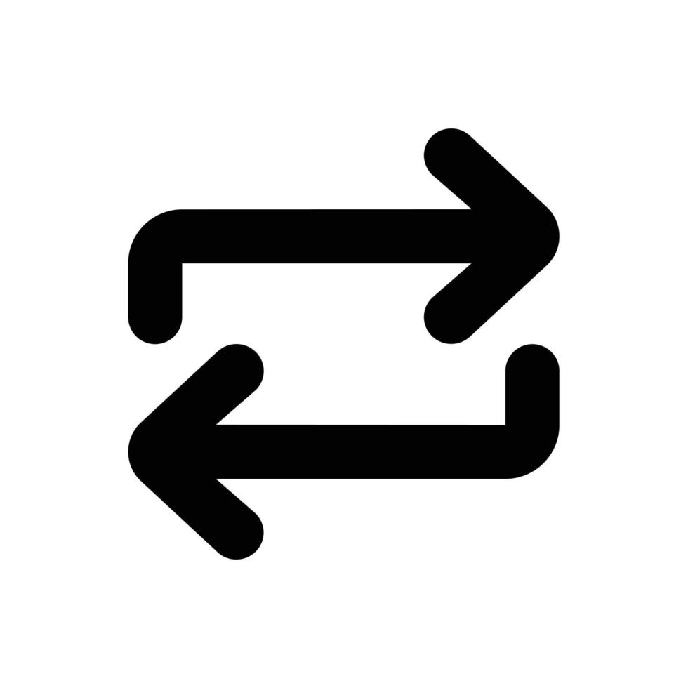 Shuffle Repeat outline icon in transparent background, basic app and web UI bold line icon, EPS10 vector