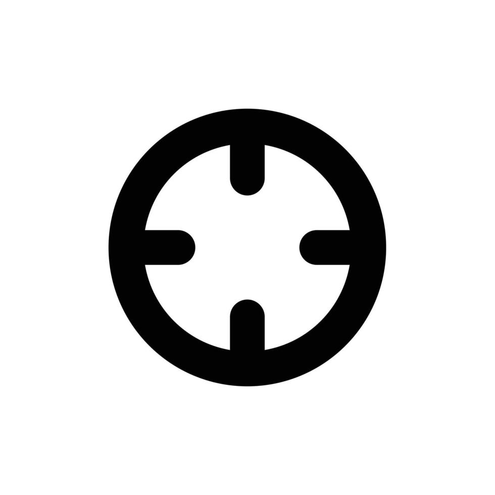 Target with outer circle icon in transparent background, basic app and web UI bold line icon, EPS10 vector