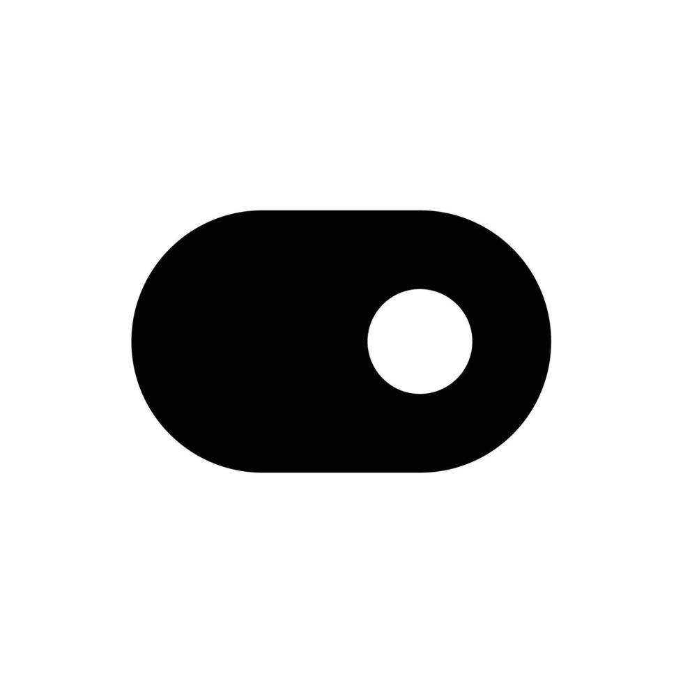 Toggle switch filled icon in transparent background, basic app and web UI bold line icon, EPS10 vector