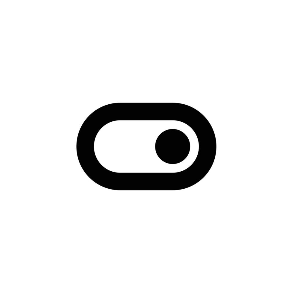 Toggle switch outline icon in transparent background, basic app and web UI bold line icon, EPS10 vector
