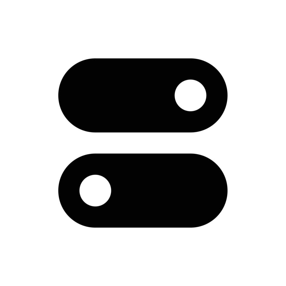 Toggles switches filled icon in transparent background, basic app and web UI bold line icon, EPS10 vector