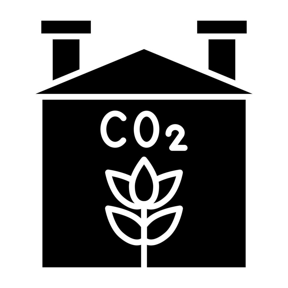 Greenhouse Gases Icon Style vector