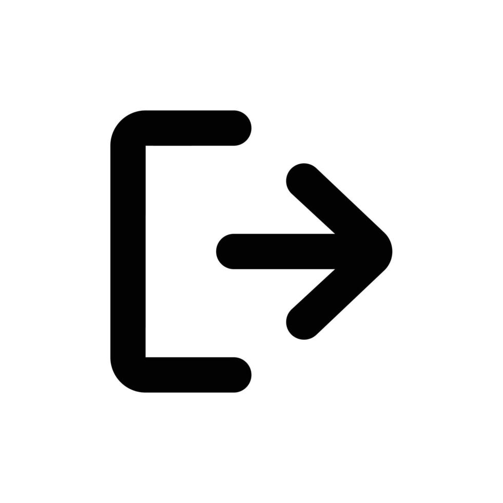 Exit right, upload icon in transparent background, basic app and web UI bold line icon, EPS10 vector