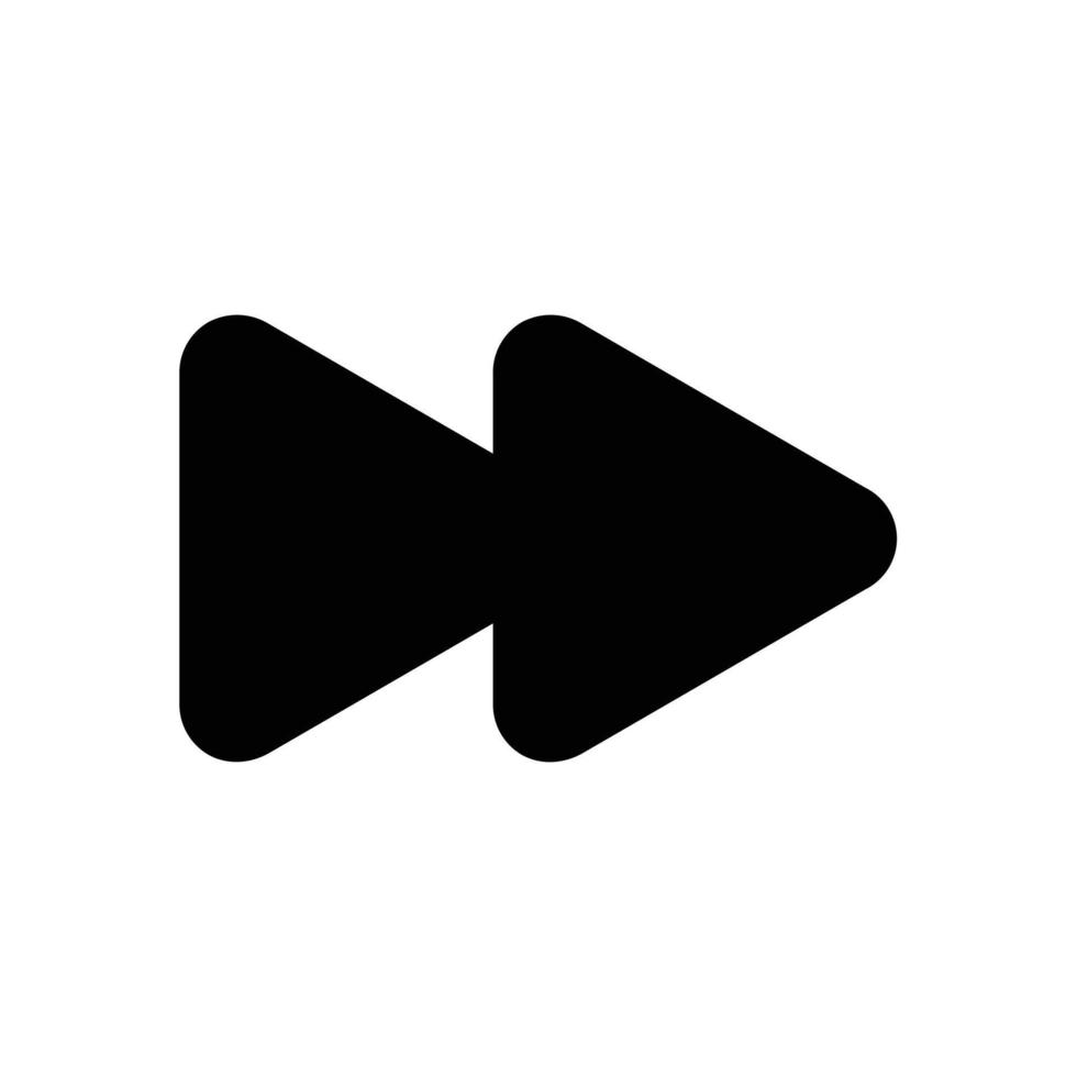 Forward, next play filled icon in transparent background, basic app and web UI bold line icon, EPS10 vector