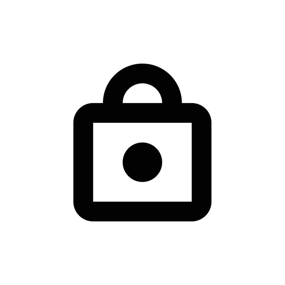 Lock, padlock outline icon in transparent background, basic app and web UI bold line icon, EPS10 vector