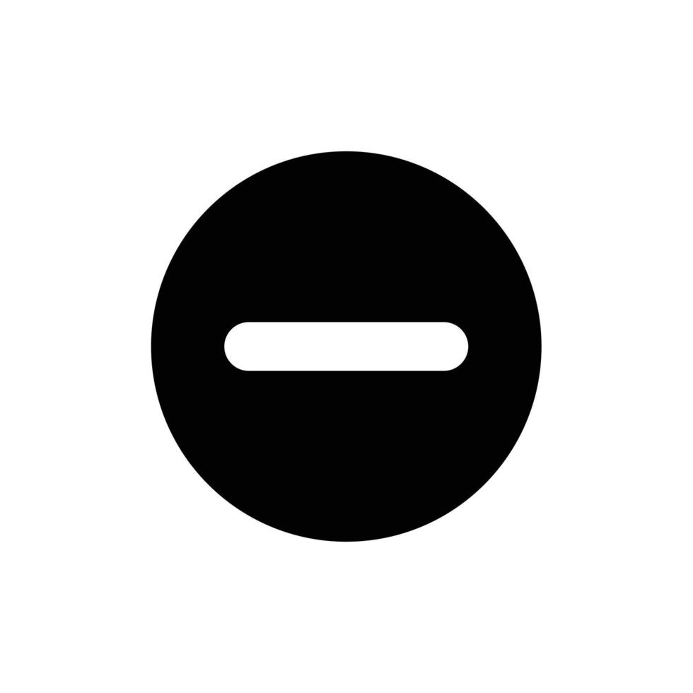 Minus, remove filled icon in transparent background, basic app and web UI bold line icon, EPS10 vector