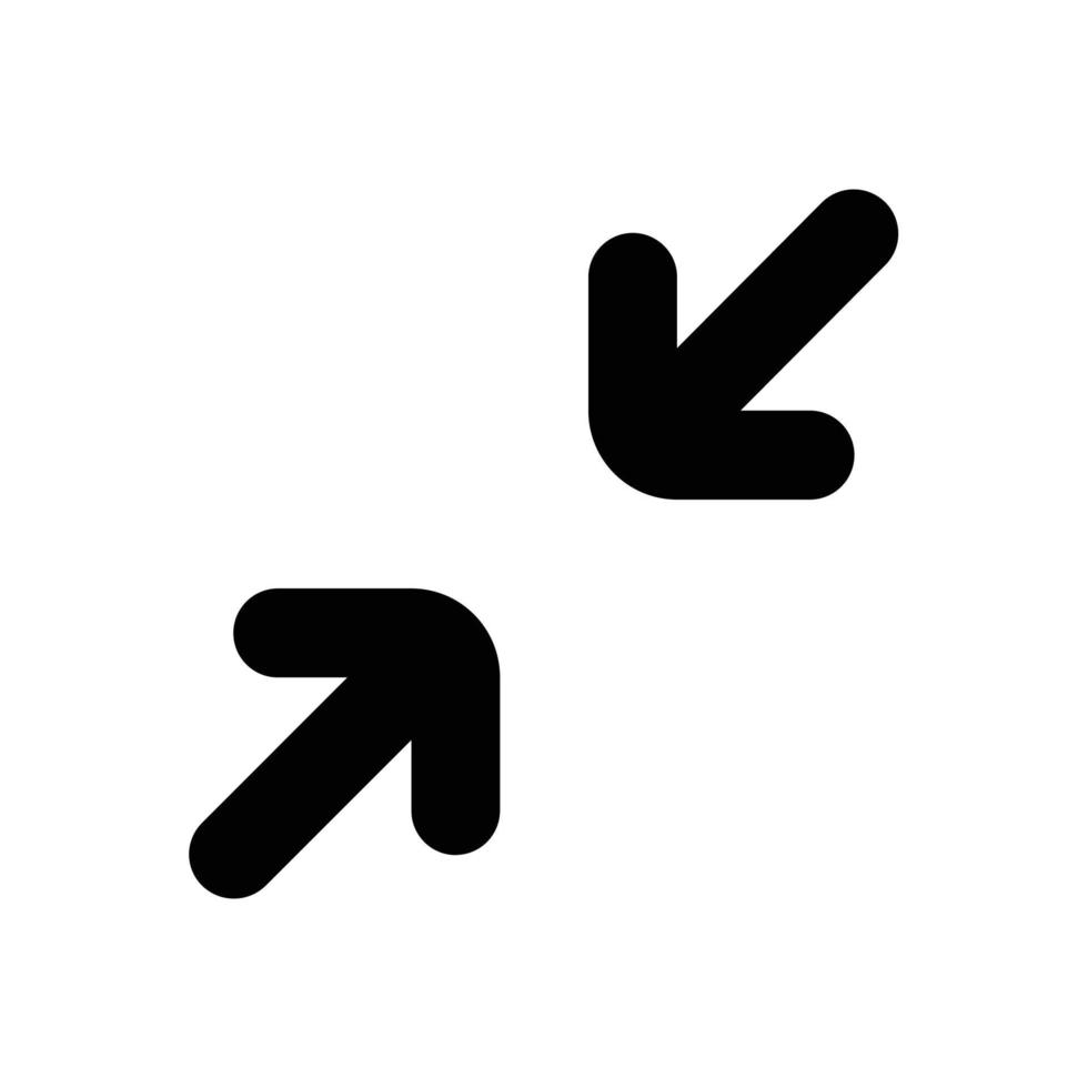 Minimize screen outline icon in transparent background, basic app and web UI bold line icon, EPS10 vector