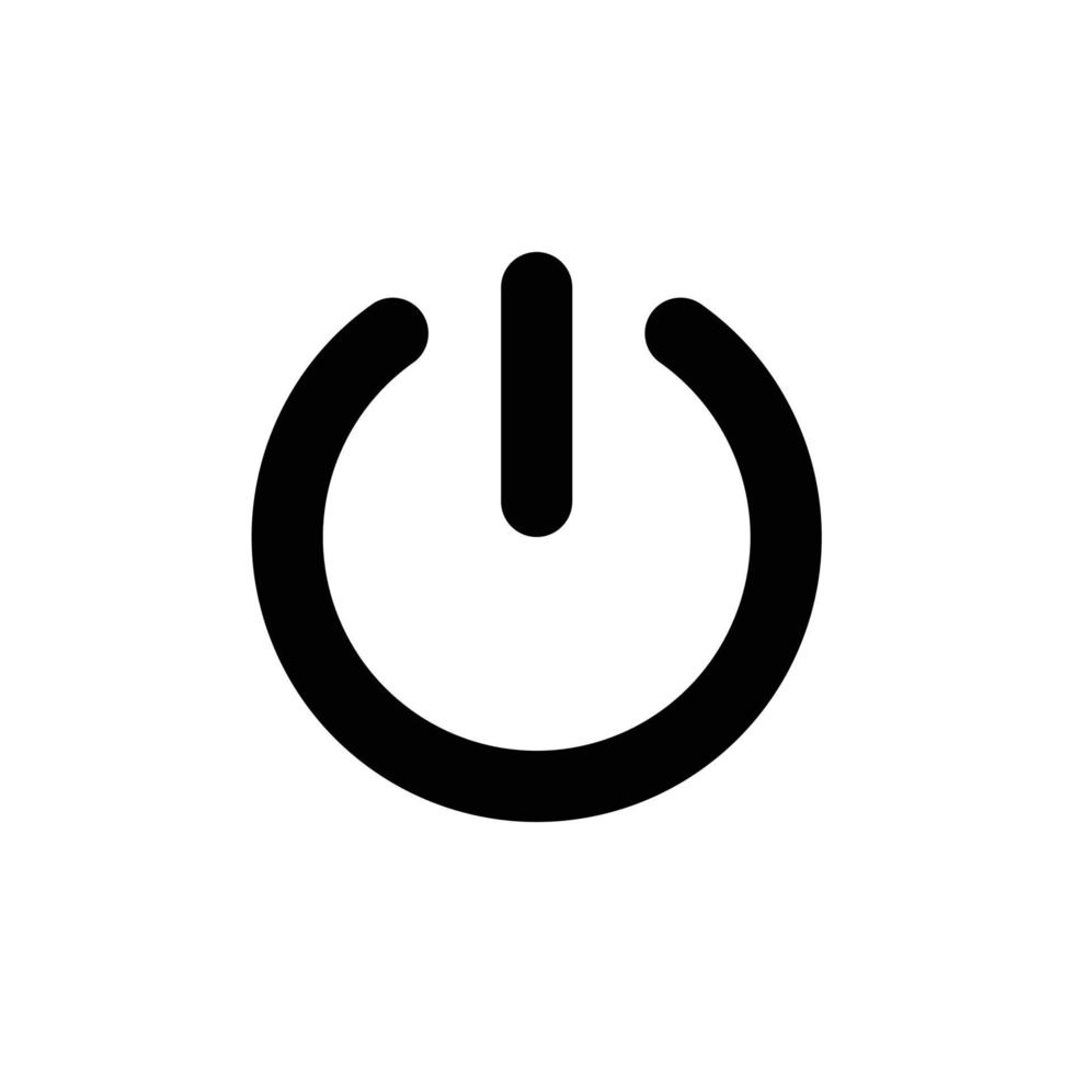 Power Button outline icon in transparent background, basic app and web UI bold line icon, EPS10 vector